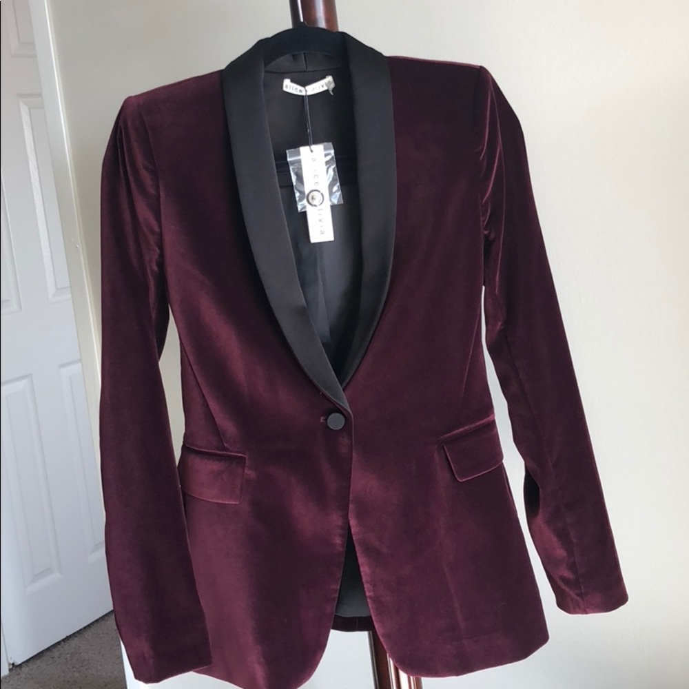 NWT Alice + Olivia velvet blazer